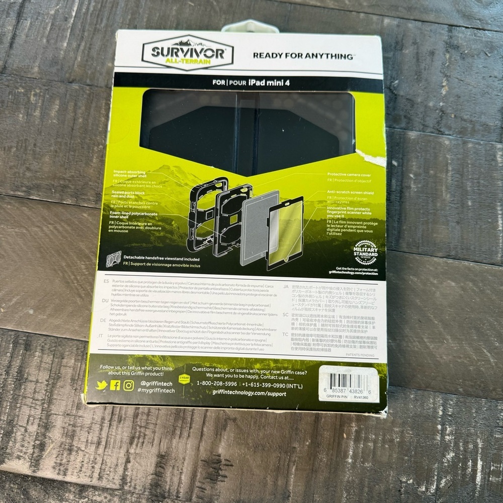 Griffin Survivor All Terrain Weatherproof Ipad Mini 4 Military Standard - Picture 8 of 8